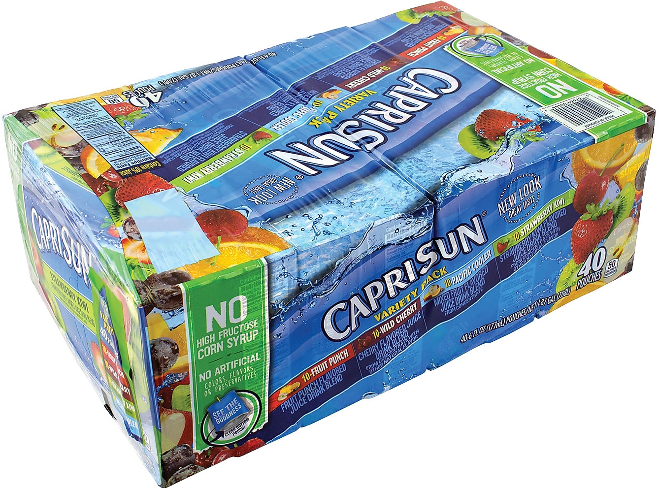 Capri Sun Variety Juice Pack, 6 oz., 40 Pouches/Box (00444)