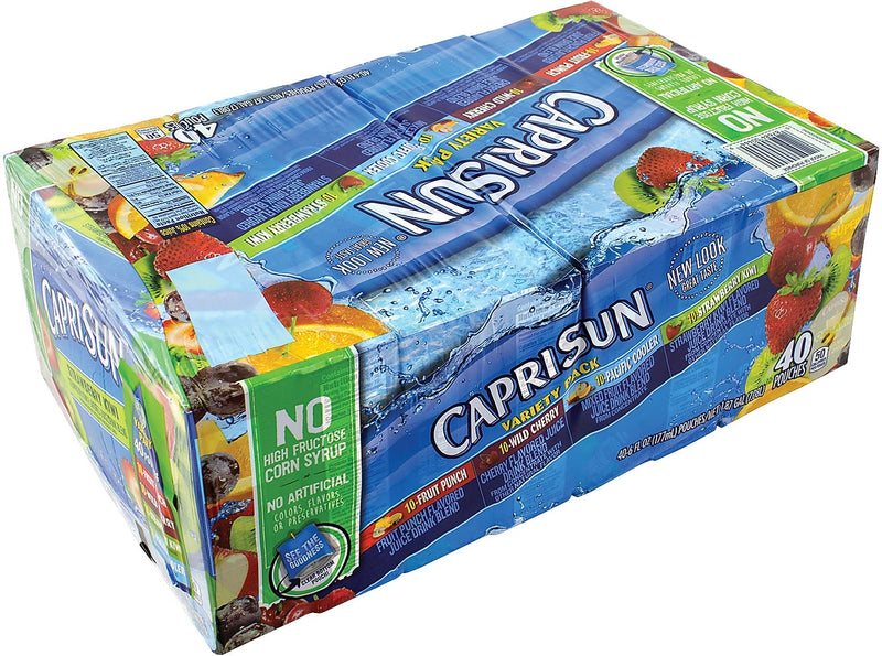 Capri Sun Variety Juice Pack, 6 oz., 40 Pouches/Box (00444)