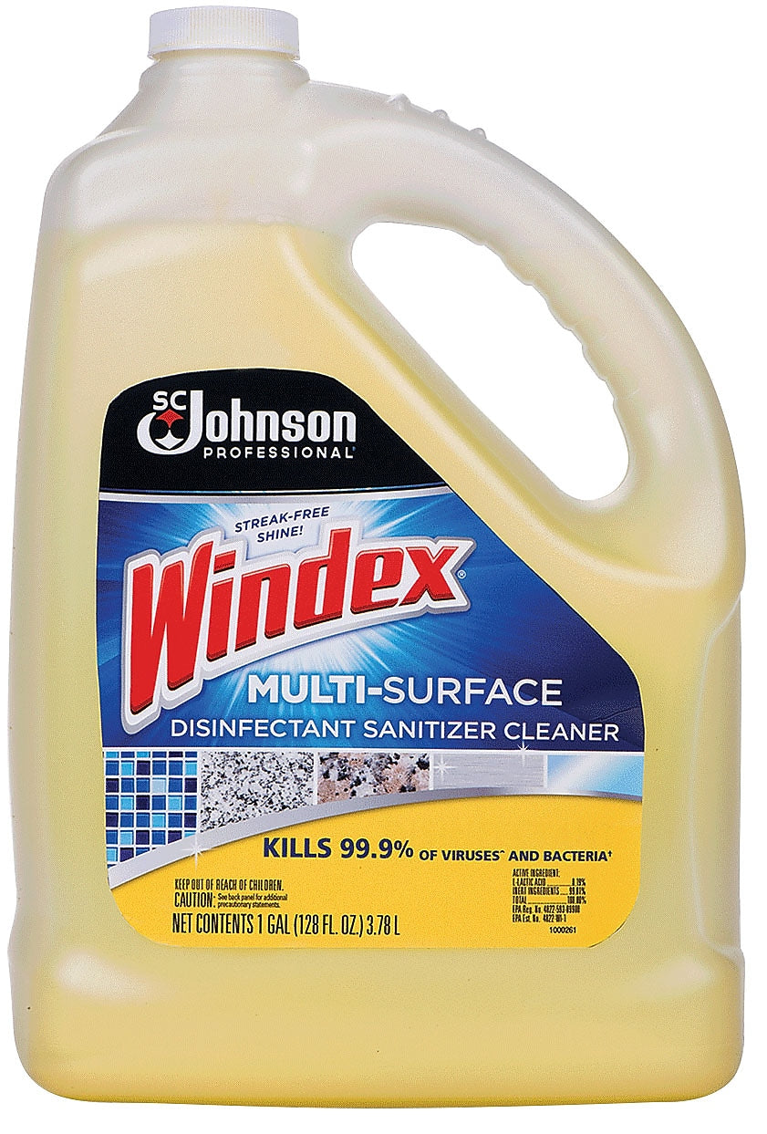 Windex Multi-Surface Disinfectant Sanitizer Cleaner Refill, 1 Gallon, 4/Carton (SJN682265)