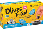 Pearl's Black Pitted Olives To-Go Cup, 16/Pack (220-00718)