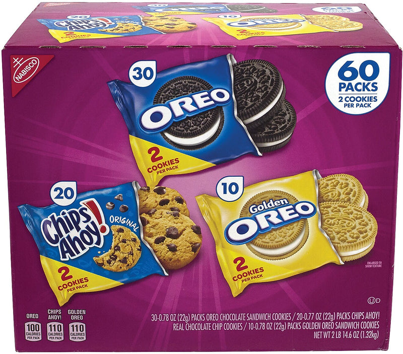 Nabisco Cookies Variety Pack, 60 Packs/Box (220-00729)