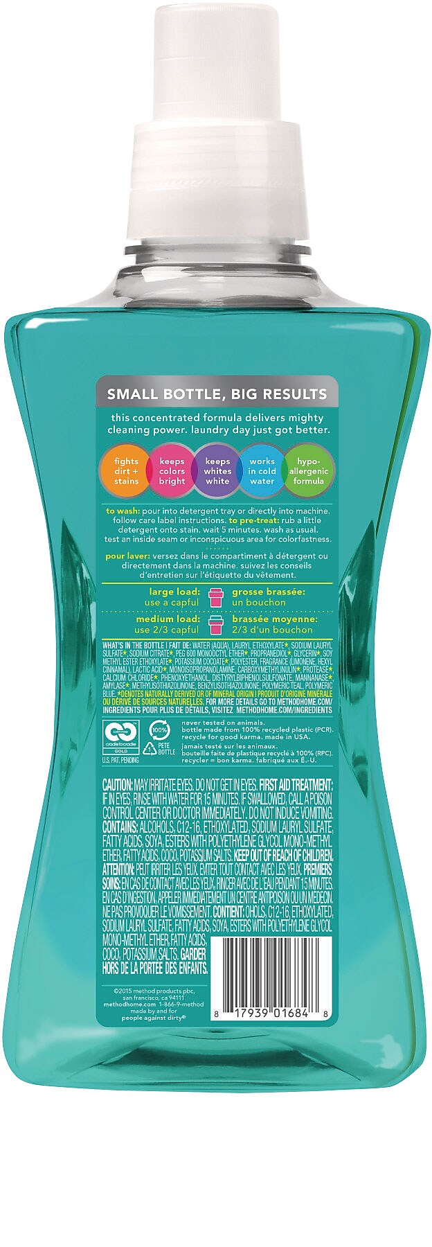 Method HE Liquid Laundry Detergent, 66 Loads, 53.5 oz. (MTH01489EA)