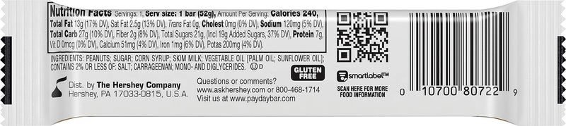 Payday Peanut Caramel Chewy Candy Bars, 1.85 oz, 24/Box (HEC80723)
