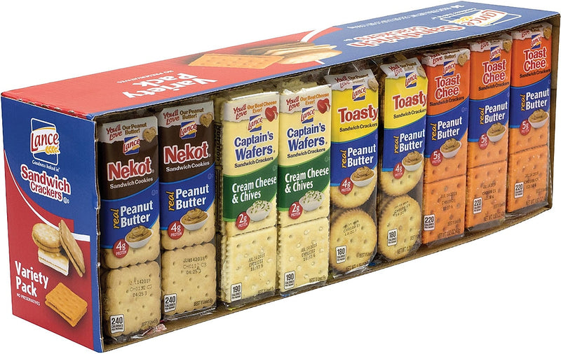 Lance Sandwich Crackers Variety Pack, 53.5 oz., 36/Pack (220-00400)