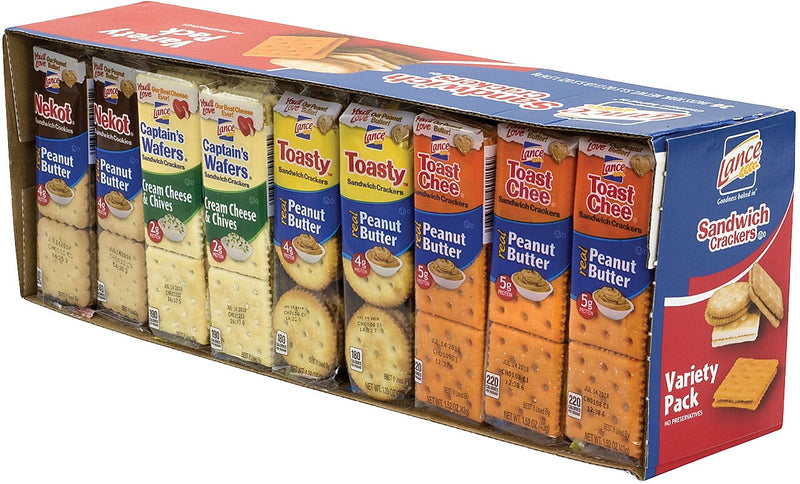 Lance Sandwich Crackers Variety Pack, 53.5 oz., 36/Pack (220-00400)