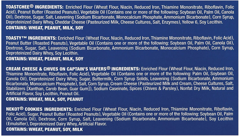 Lance Sandwich Crackers Variety Pack, 53.5 oz., 36/Pack (220-00400)