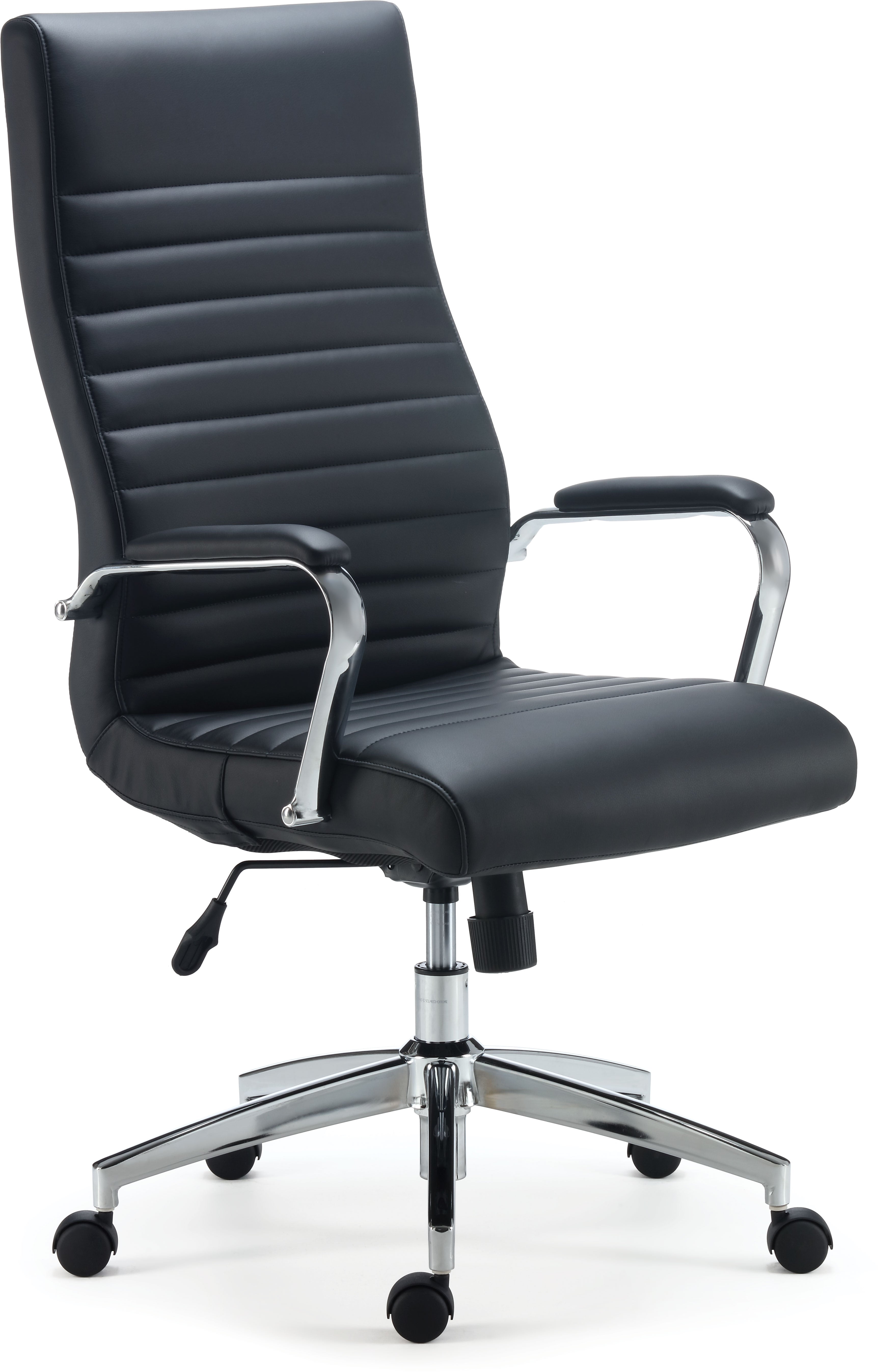 Staples Bentura Ergonomic Bonded Leather Swivel Managers Chair, Black (53234)