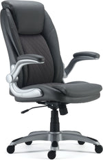 Staples Sorina Ergonomic Bonded Leather Swivel Executive Chair, Grey (53253)