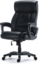 Staples Lockland Ergonomic Leather Managers Big & Tall Chair, 400 lb. Capacity, Black (ST63098-CC)