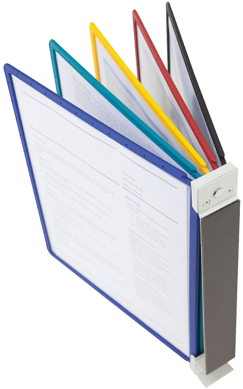 Durable VARIO Document Holder, 8.5" x 11", Wall Mounted, Top Loading, Multicolor Plastic (DBL576200)