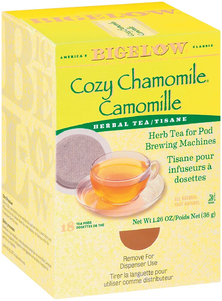 Bigelow Cozy Chamomile Herbal Tea, Pods, 18/Box (RCB10906)