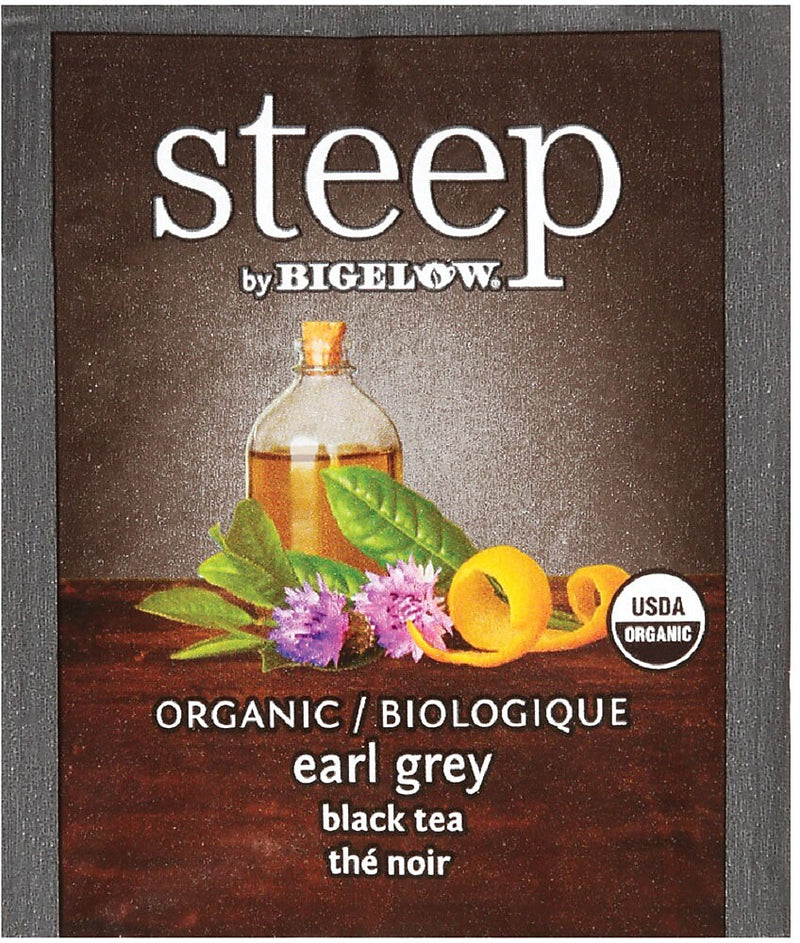 Steep by Bigelow Organic Earl Grey Black Tea, 20 Tea Bags/Box (RCB17700)