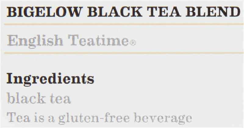 Bigelow English Teatime Black Tea Bags, 28/Box (RCB003451)
