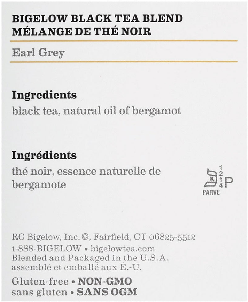 Bigelow Earl Grey Tea Bags, 28/Box (003481)