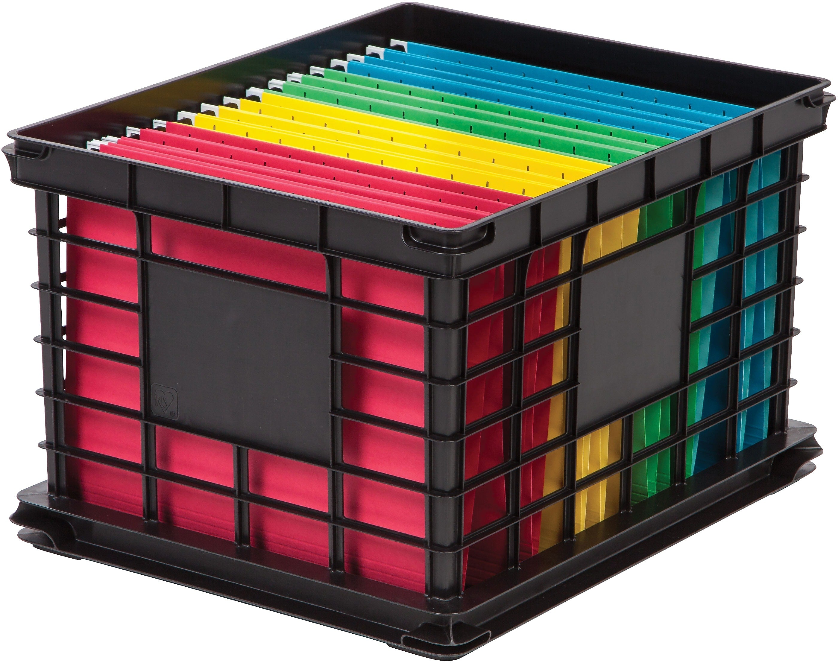 Iris Stacking File Crates, Letter/Legal Size, Black (270010/200309)