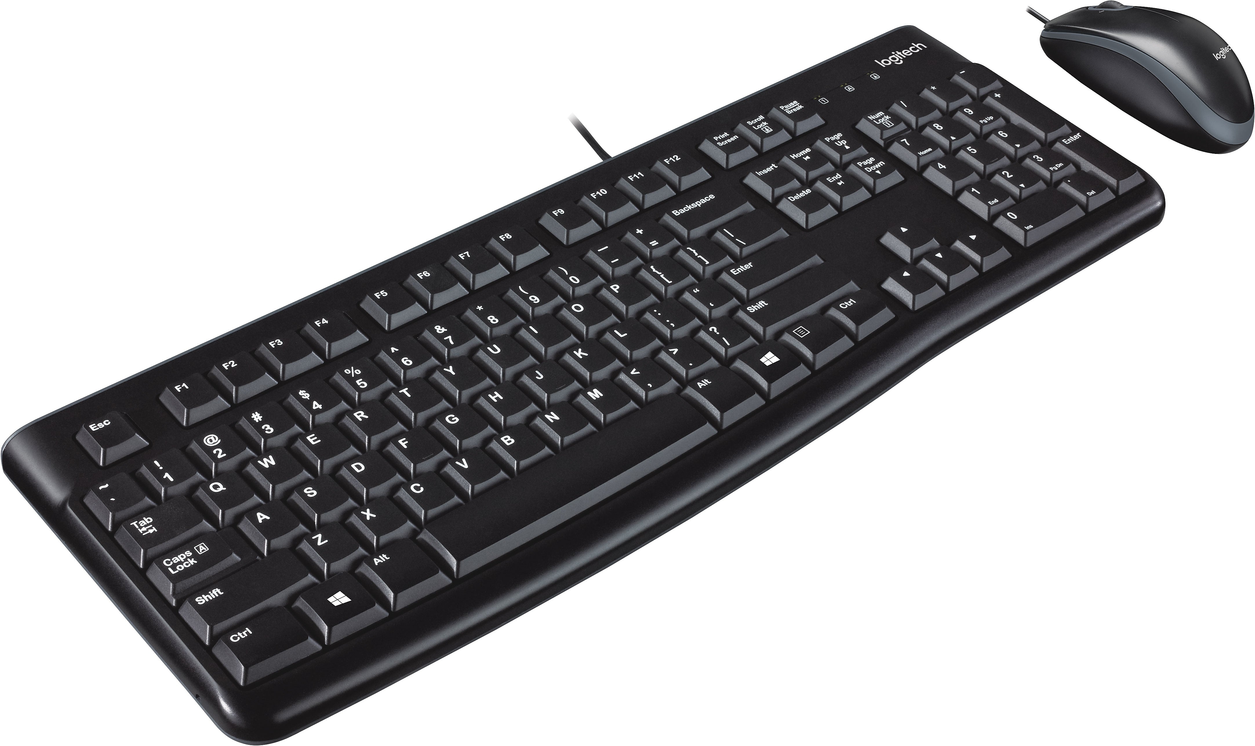 Logitech MK120 Optical Wired Keyboard and Mouse Combo, Black (920-002565)