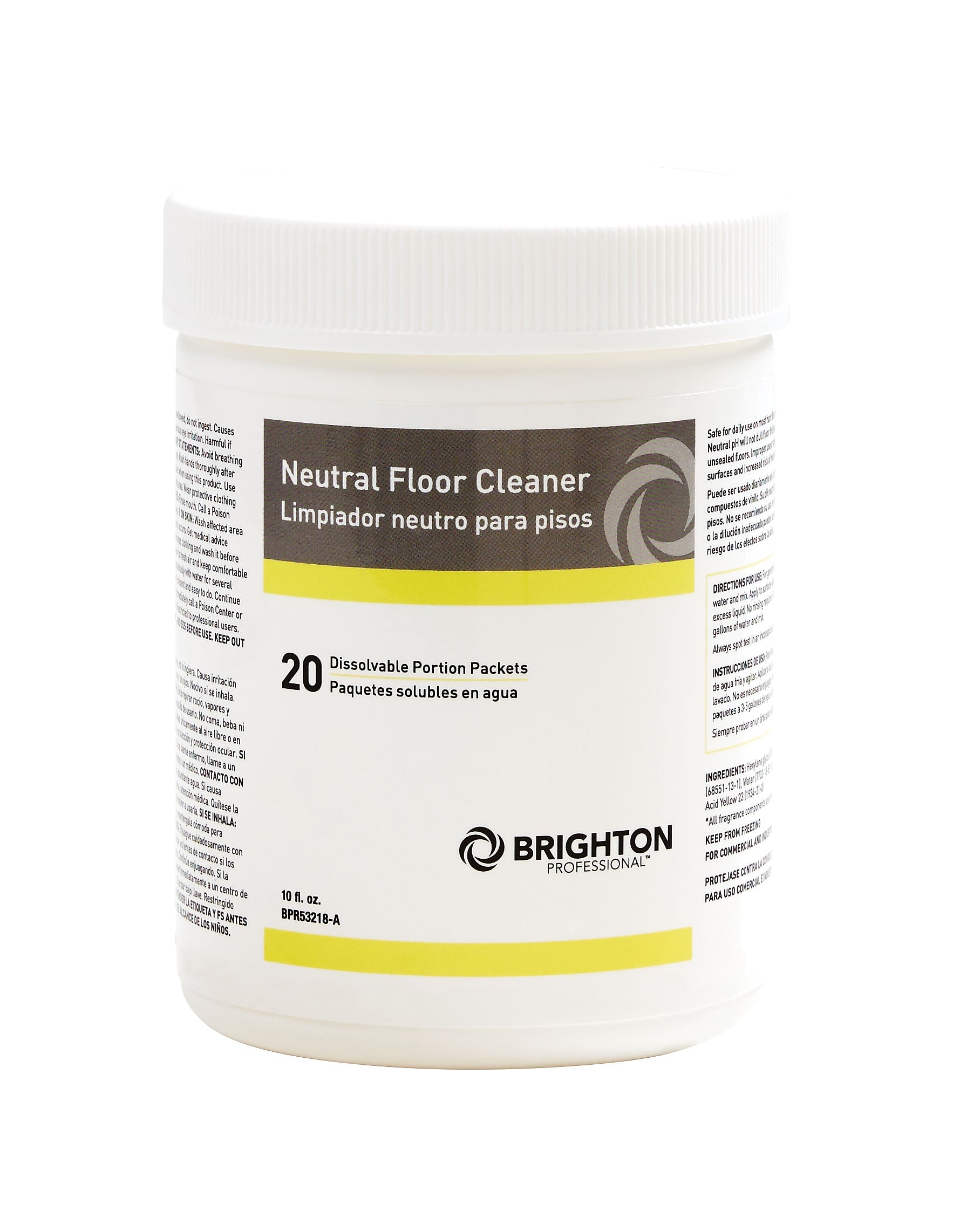 Brighton Professional Dissolvable Portion Packets, Neutral Floor Cleaner, Lavender Scented, 20/Pack (BPR53218-A)