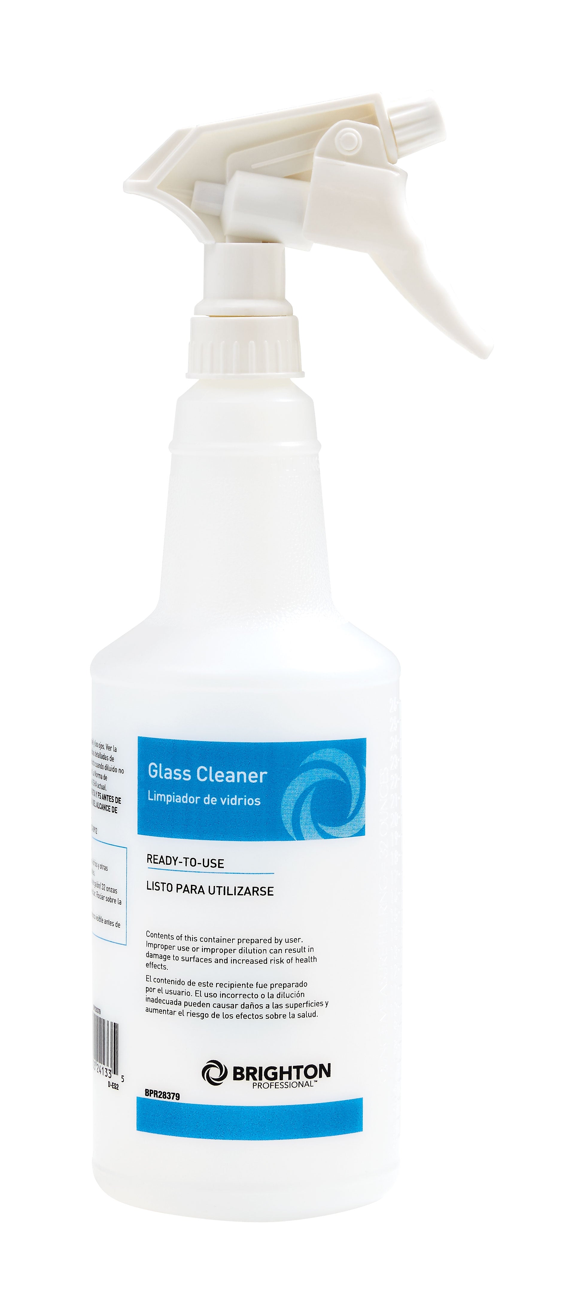 Brighton Professional™ 32oz. Bottle and Sprayer for Dissolvable Portion Packets Glass Cleaner, White (BPR28379-CC)