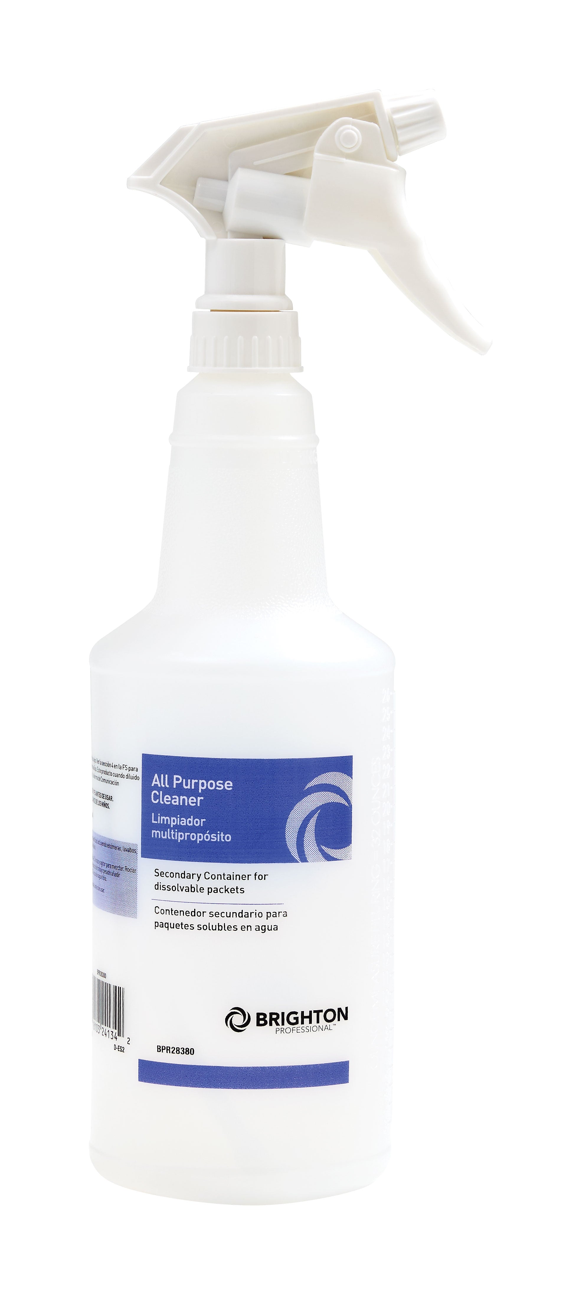 Brighton Professional™ 32oz. Bottle and Sprayer for Dissolvable Portion Packets All-Purpose Cleaner, White (BPR28380-CC)