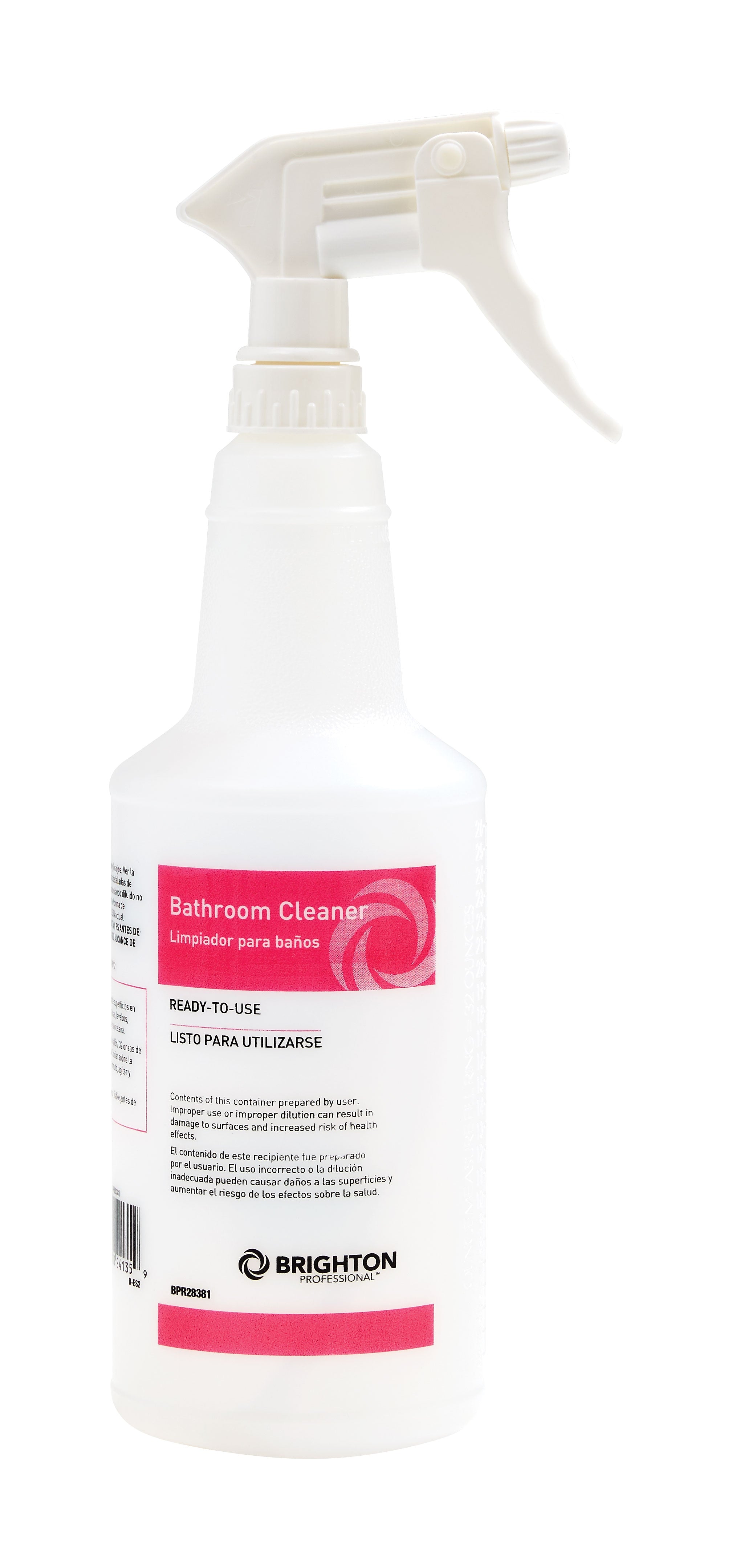 Brighton Professional™ 32oz. Bottle and Sprayer for Dissolvable Portion Packets Bathroom Cleaner, White (BPR28381-CC)