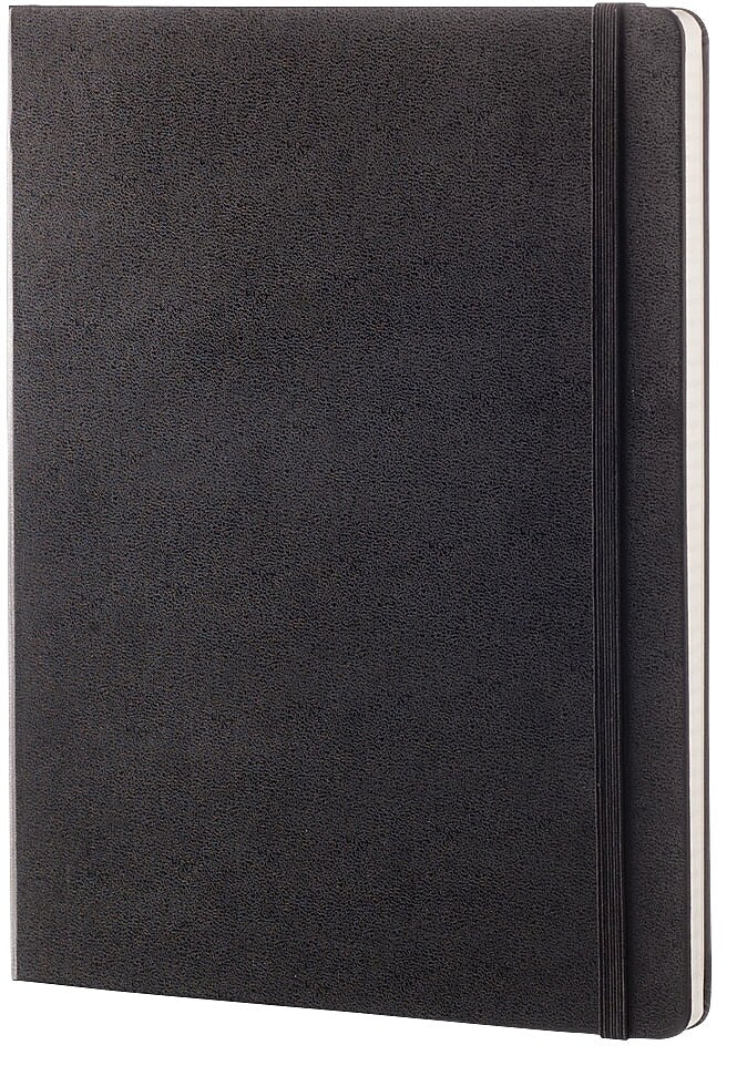 Moleskine Classic Hard Cover Notebook, 7.5" x 9.75", Square Ruled, Black (895292XX)