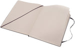 Moleskine Classic Hard Cover Notebook, 7.5" x 9.75", Square Ruled, Black (895292XX)