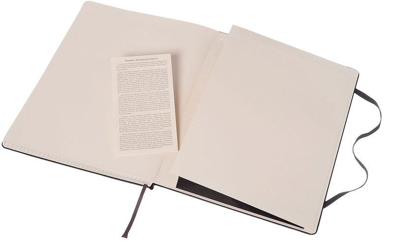 Moleskine Classic Hard Cover Notebook, 7.5" x 9.75", Square Ruled, Black (895292XX)