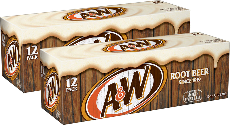 A&W Root Beer Soda, 12 oz., 24/Carton (10000852)