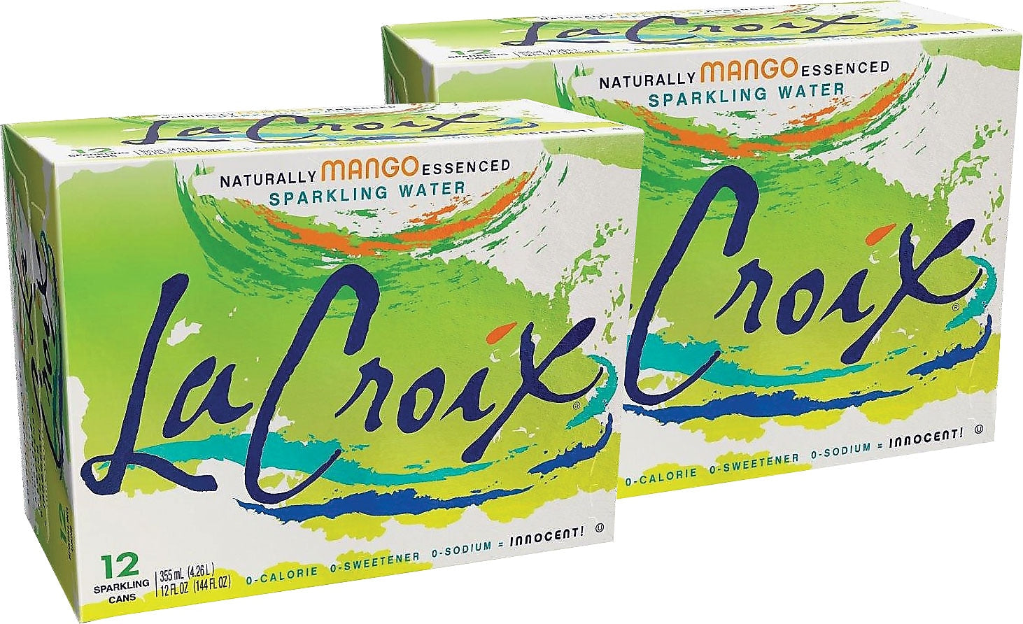 LaCroix Mango Sparkling Water, 12 oz., 24/Carton (40103)