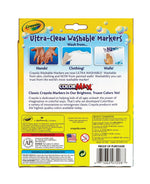 Crayola Ultra-Clean Washable Markers, Wedge Tip, Assorted, 8/Pack (58-7808)