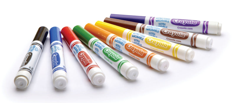 Crayola Classic Kid's Markers, Broad Point, Assorted, 8/Pack (58-7808)