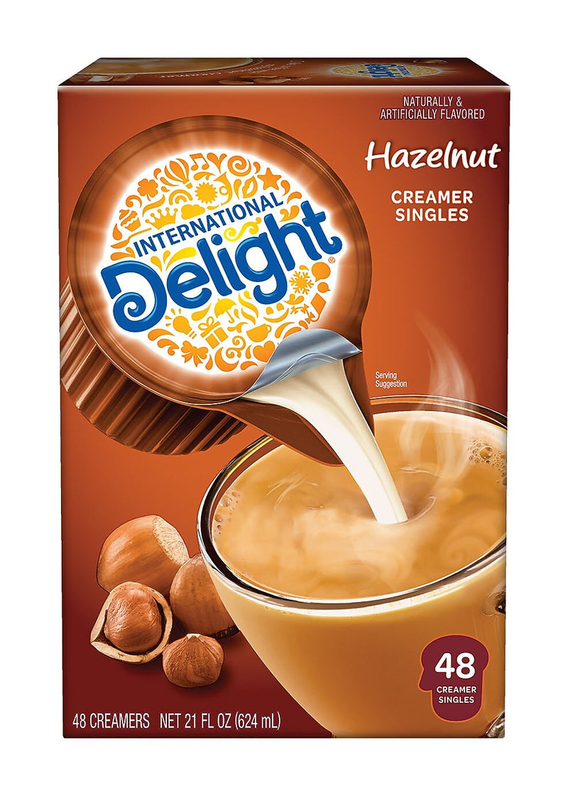 International Delight Hazelnut Liquid Creamer, 0.44 oz., 48/Box (WWI02283)