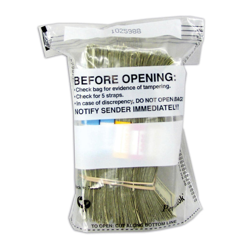 Control Papers PermaLOK Deposit Bags, Clear, 250/Pack (585011)