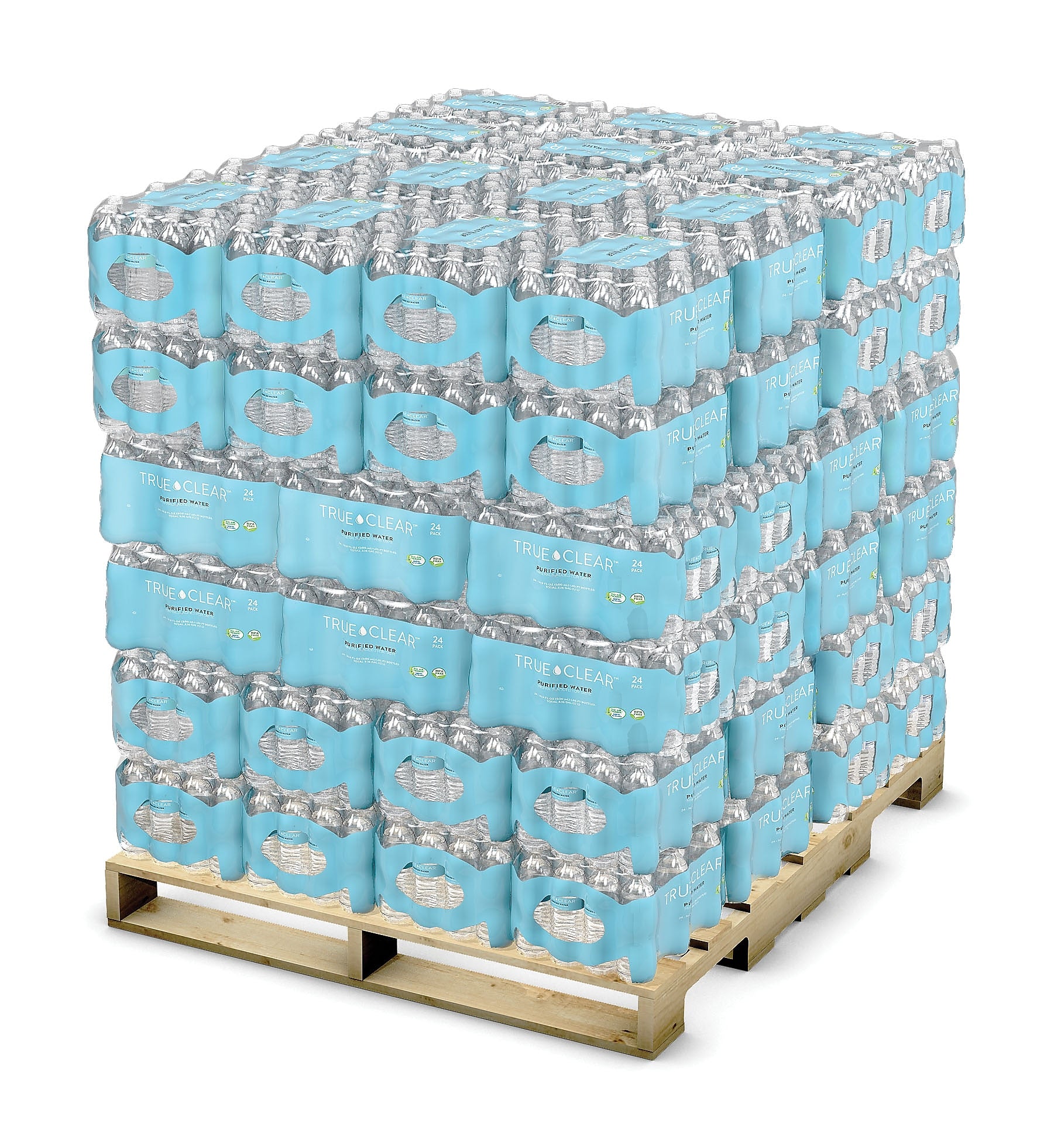 True Clear Purified Water, 16.9 fl oz, 24 Bottles/Case, 84 Cases/Pallet (TC54594PL)