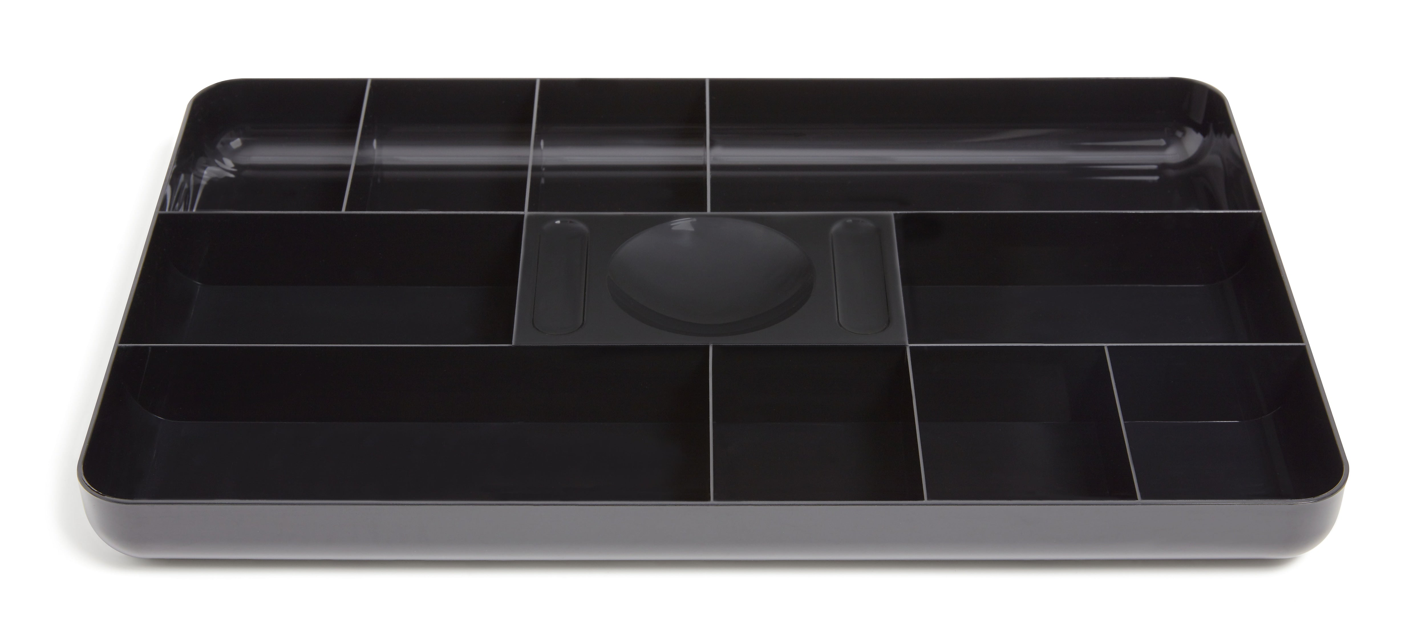 TRU RED™ 13-Compartment Plastic Drawer Organizer, Black (TR55350)