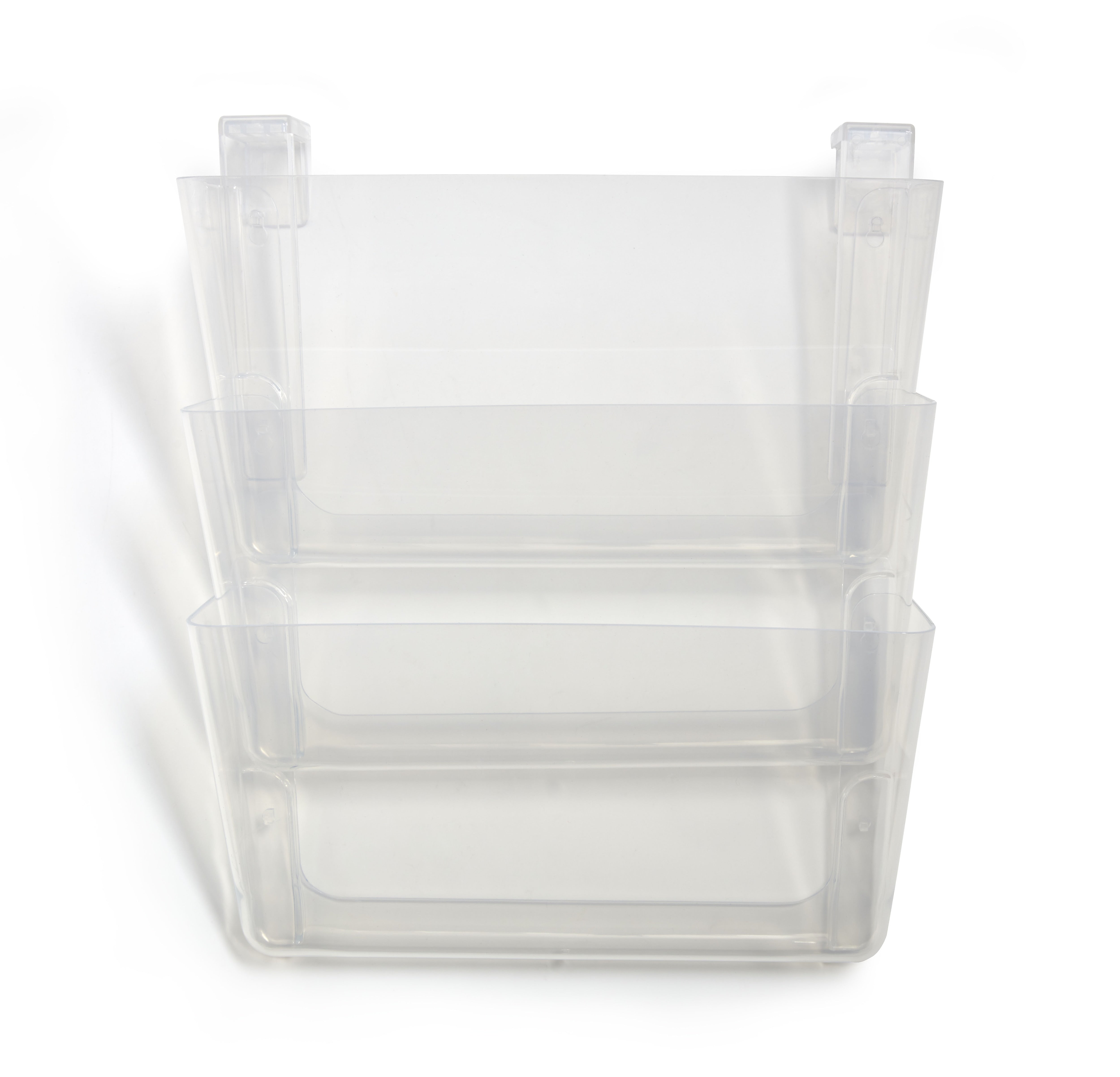TRU RED™ 3-Pocket Plastic Letter Wall File, Clear (TR55345)