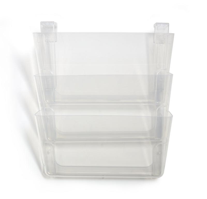 TRU RED™ 3-Pocket Plastic Letter Wall File, Clear (TR55345)