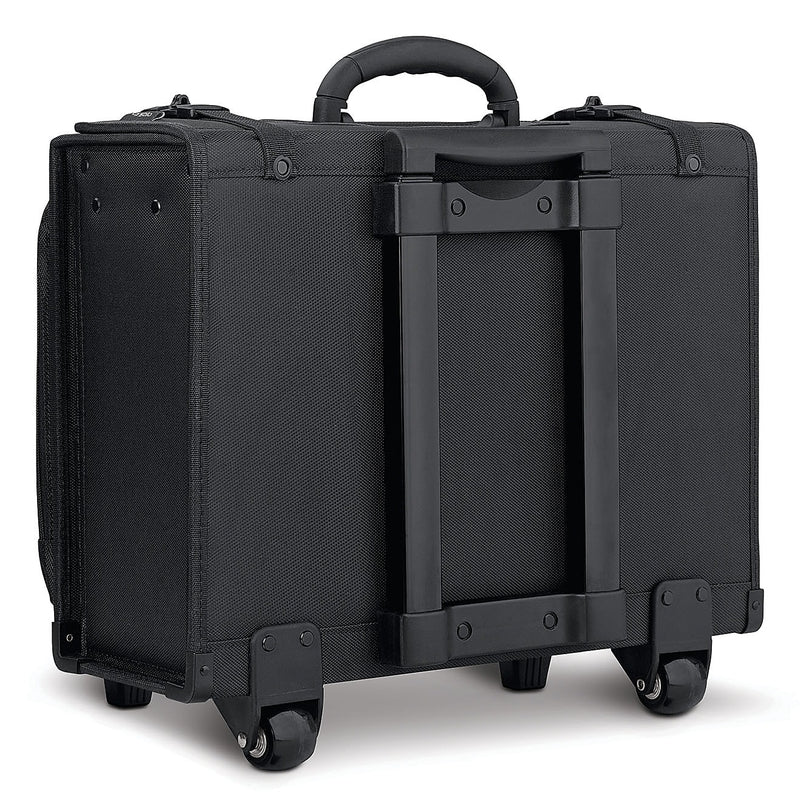 Solo New York Midtown Collection Morgan Laptop Rolling Briefcase, Black Polyester (B151-4)