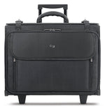 Solo New York Midtown Collection Morgan Laptop Rolling Briefcase, Black Polyester (B151-4)