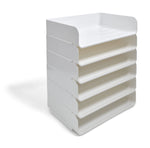 TRU RED™ Side Load Stackable Plastic Letter Tray, White, 6/Pack (TR55330)