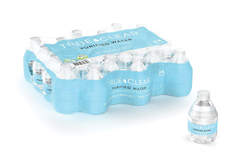 True Clear Purified Bottled Water, 8 oz., 24/Carton (TC54595)