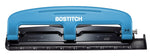 Bostitch EZ Squeeze™ Three-Hole Punch, 12-Sheet, Blue/Black