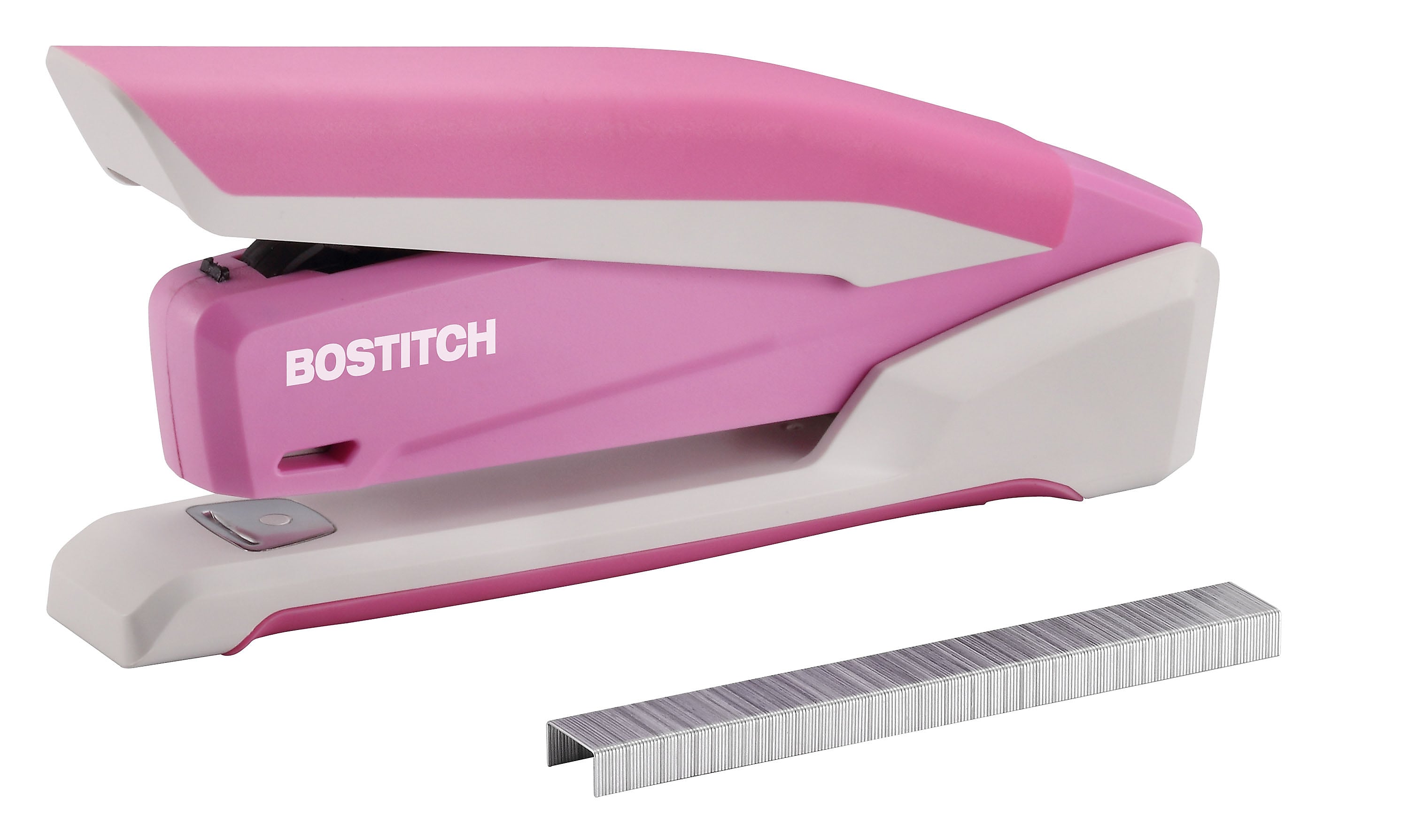 Bostitch InCourage™ Spring-Powered Desktop Stapler, 20-Sheet, Pink/White (1188)