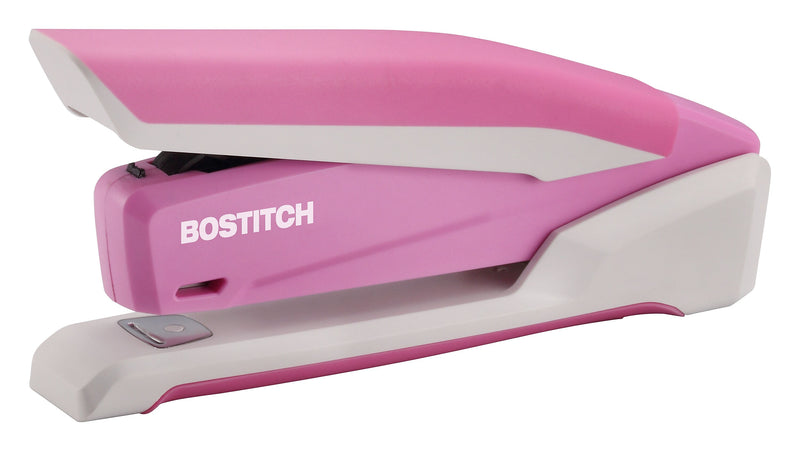 Bostitch InJoy™ Spring-Powered Compact Stapler, 20-Sheet, Half-Strip Capacity, Gray/Black (1510)