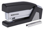 Bostitch InJoy™ Spring-Powered Compact Stapler, 20-Sheet, Half-Strip Capacity, Gray/Black (1510)
