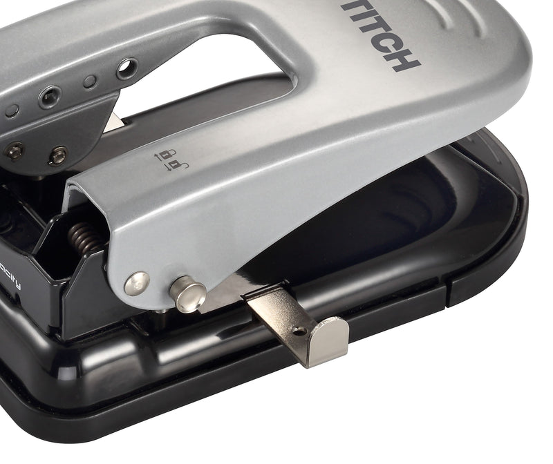 Bostitch EZ Squeeze 2-Hole Punch, 40 Sheet Capacity, Black/Silver (2340)