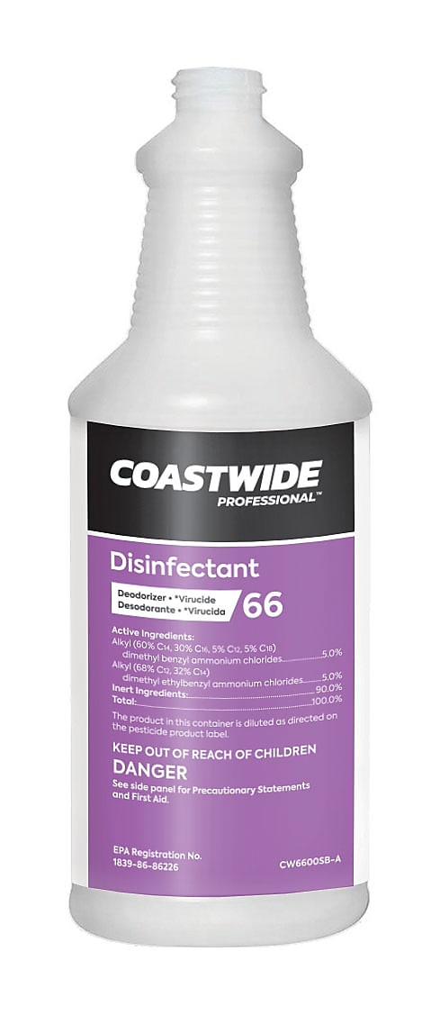 Coastwide Professional™ Disinfectant 66 32 Oz. Plastic Bottle with Graduations (CW6600SB-A)