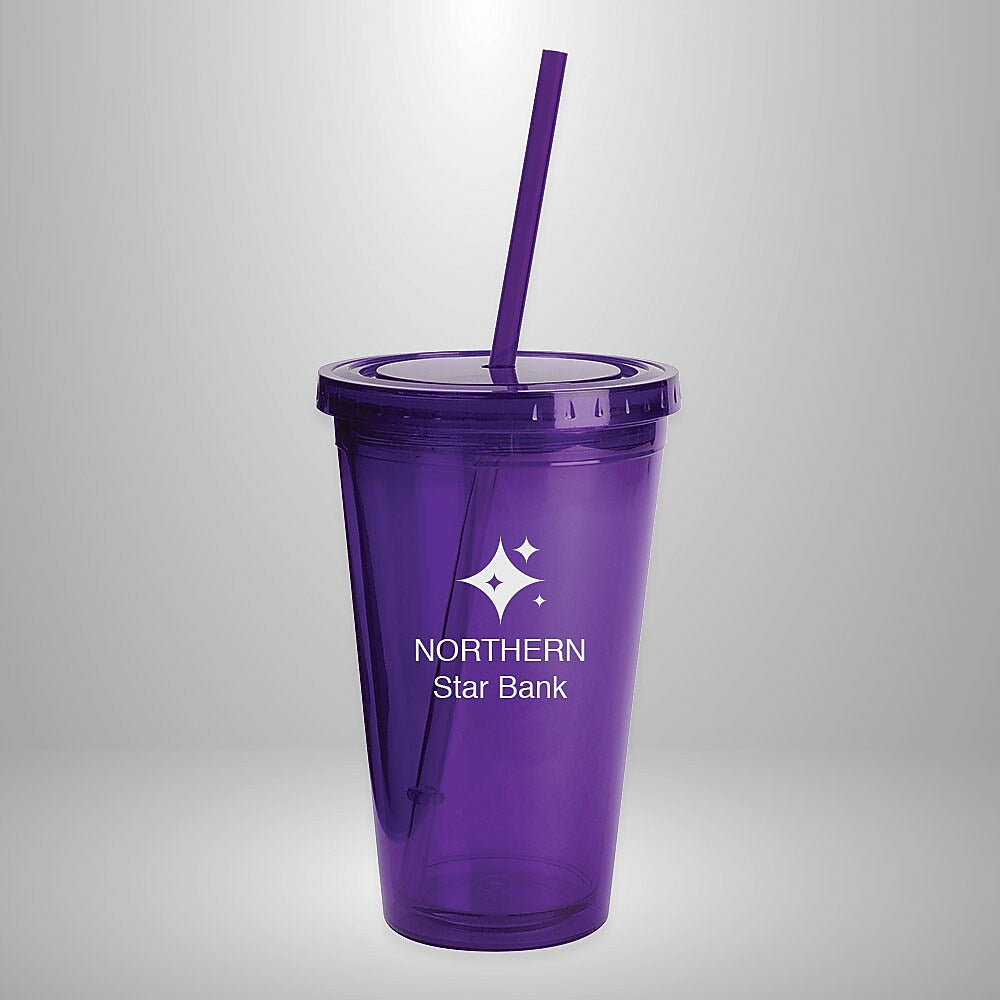 Oli 16 oz Tumbler with Straw, Qty 48