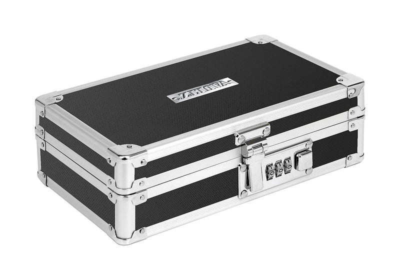 Vaultz® Locking Mini Cash Box with Tray, 2.75" x 8.5" x 5.5", Black (VZ00304)