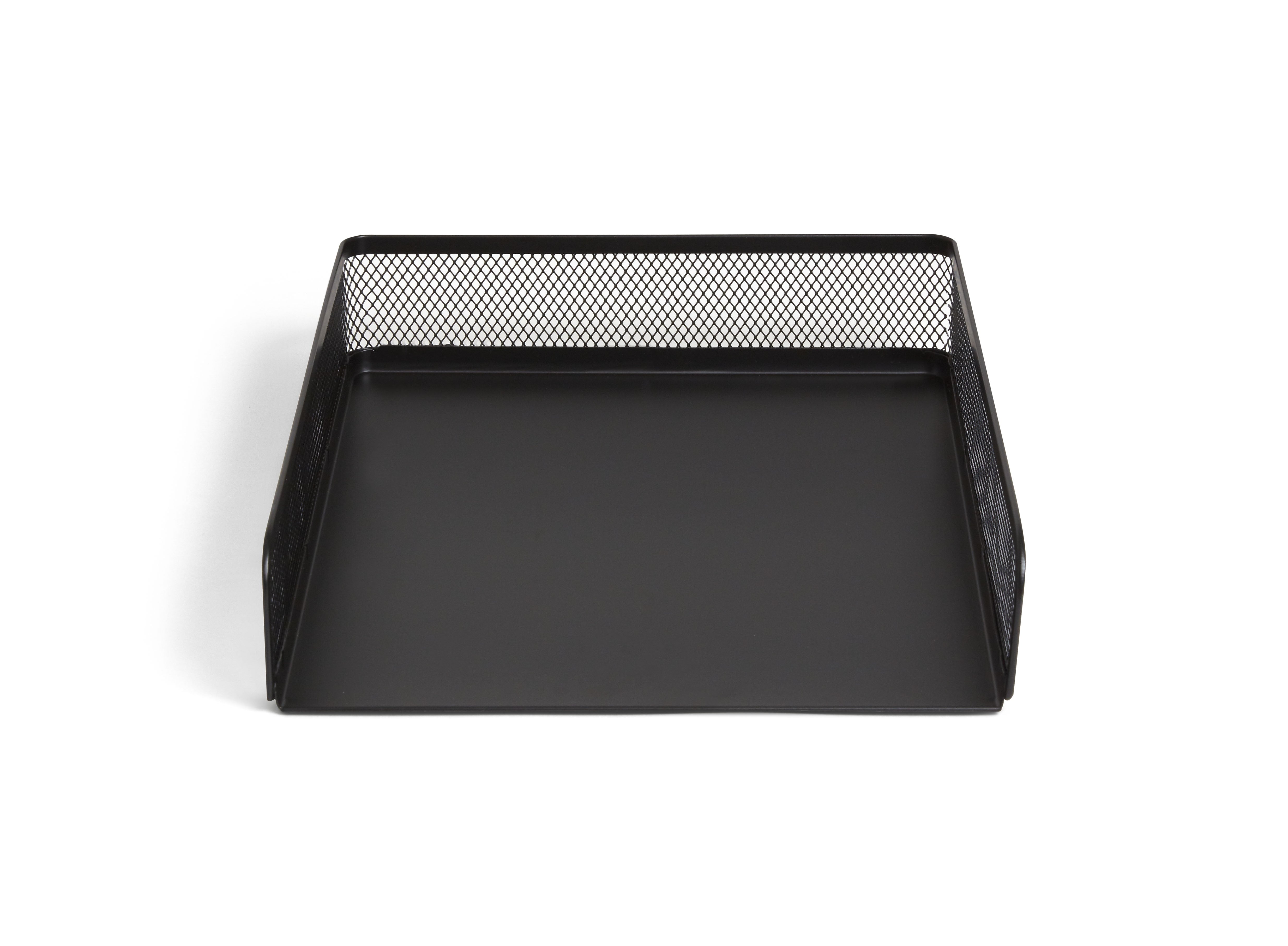 TRU RED™ Front Load Stackable Metal Letter Tray, Matte Black (TR57566)